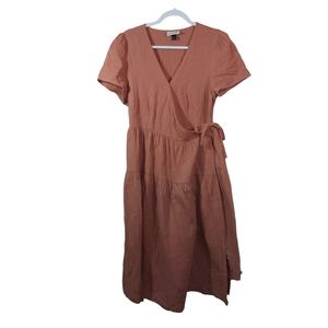 Universal Thread Ladies Short Sleeve Gauze Wrap Around Dress